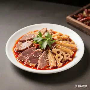 Hladne govedje plocice u ljutom ulju (Fuqi feipian) | 夫妻肺片